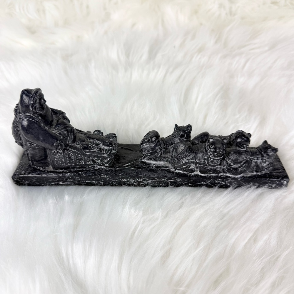The Wolf Sculptures A Wolf Original Soapstone Dogsled Sculpture